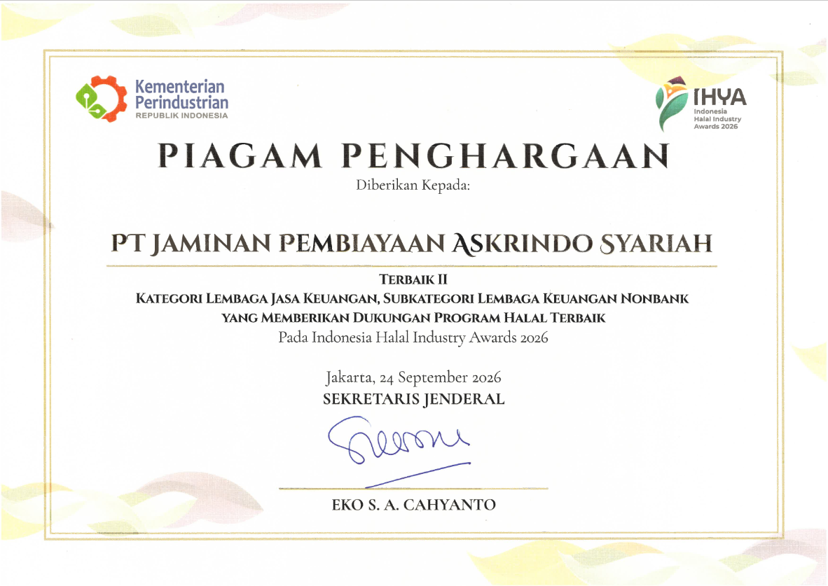 Askrindo Syariah Raih Terbaik II Indonesia Halal Industry Awards 2026
