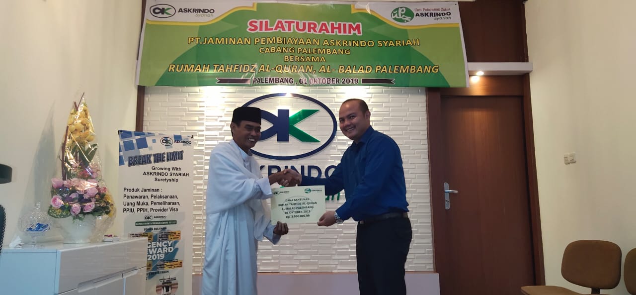 Askrindo Syariah KC Palembang Mengadakan Silaturahmi dengan Rumah Tahfidz Al Qurâ€™an