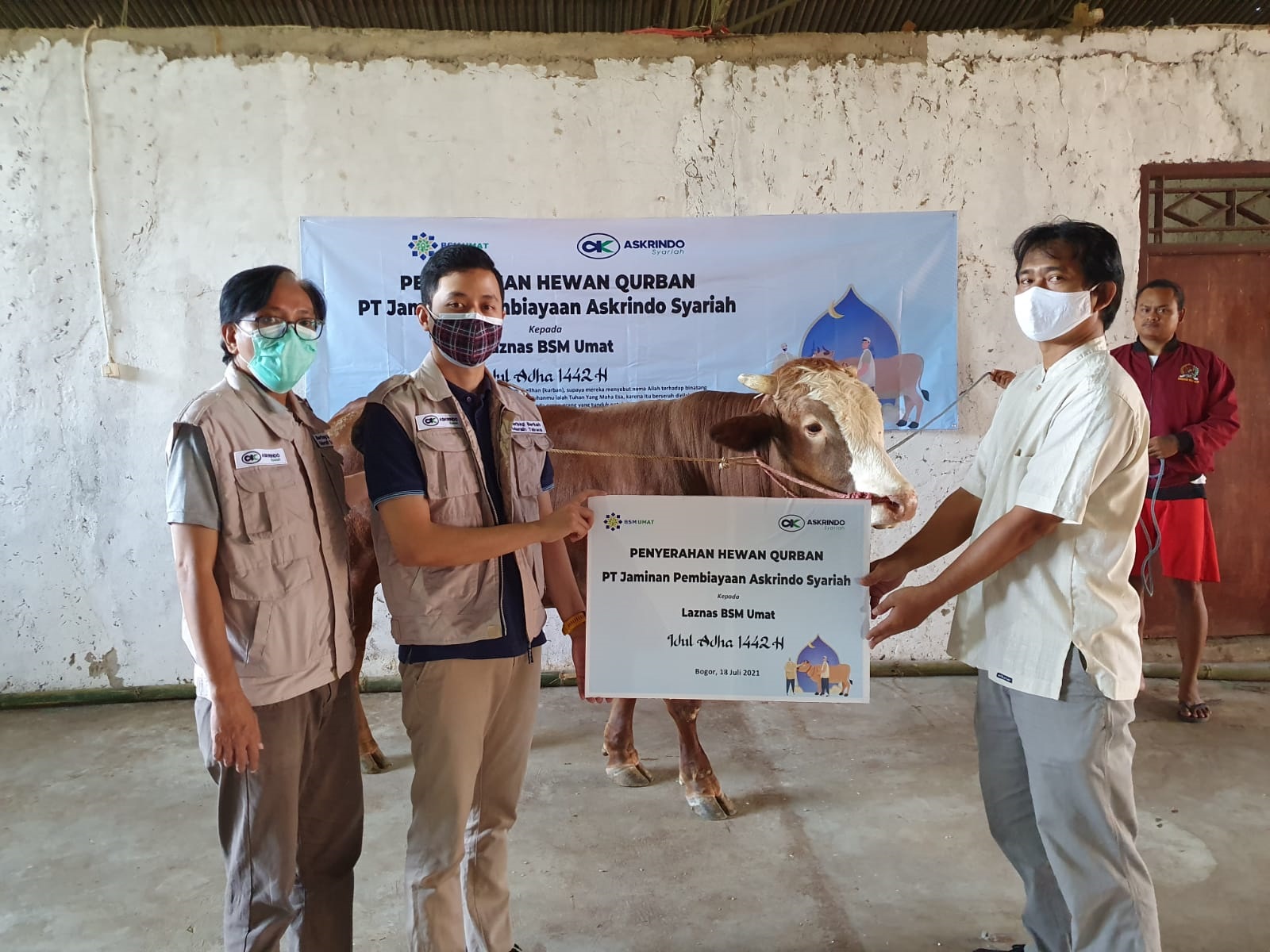 Askrindo Syariah Menyerahkan Hewan Qurban ke Laznas BSM Umat 