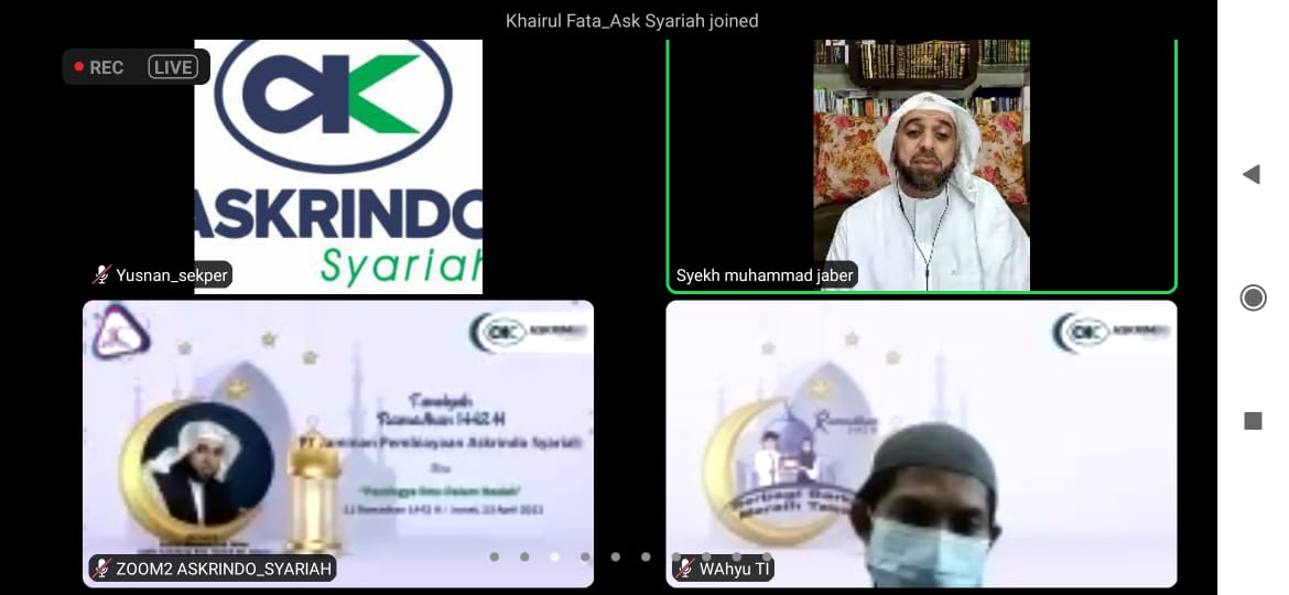 Syekh Muhammad Jaber Mengisi Virtual Tausiyah Ramadhan Askrindo Syariah