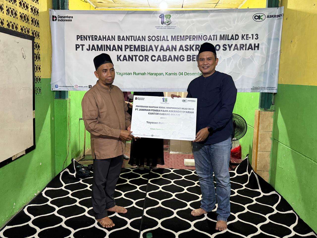 Askrindo Syariah Bekasi Salurkan Santunan Sosial dalam rangka Milad 13